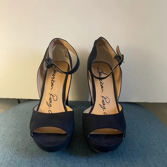 American Rag Cie Areeta Womens size 10 Solid Peep toe Platform Heels - Picture 2 of 12